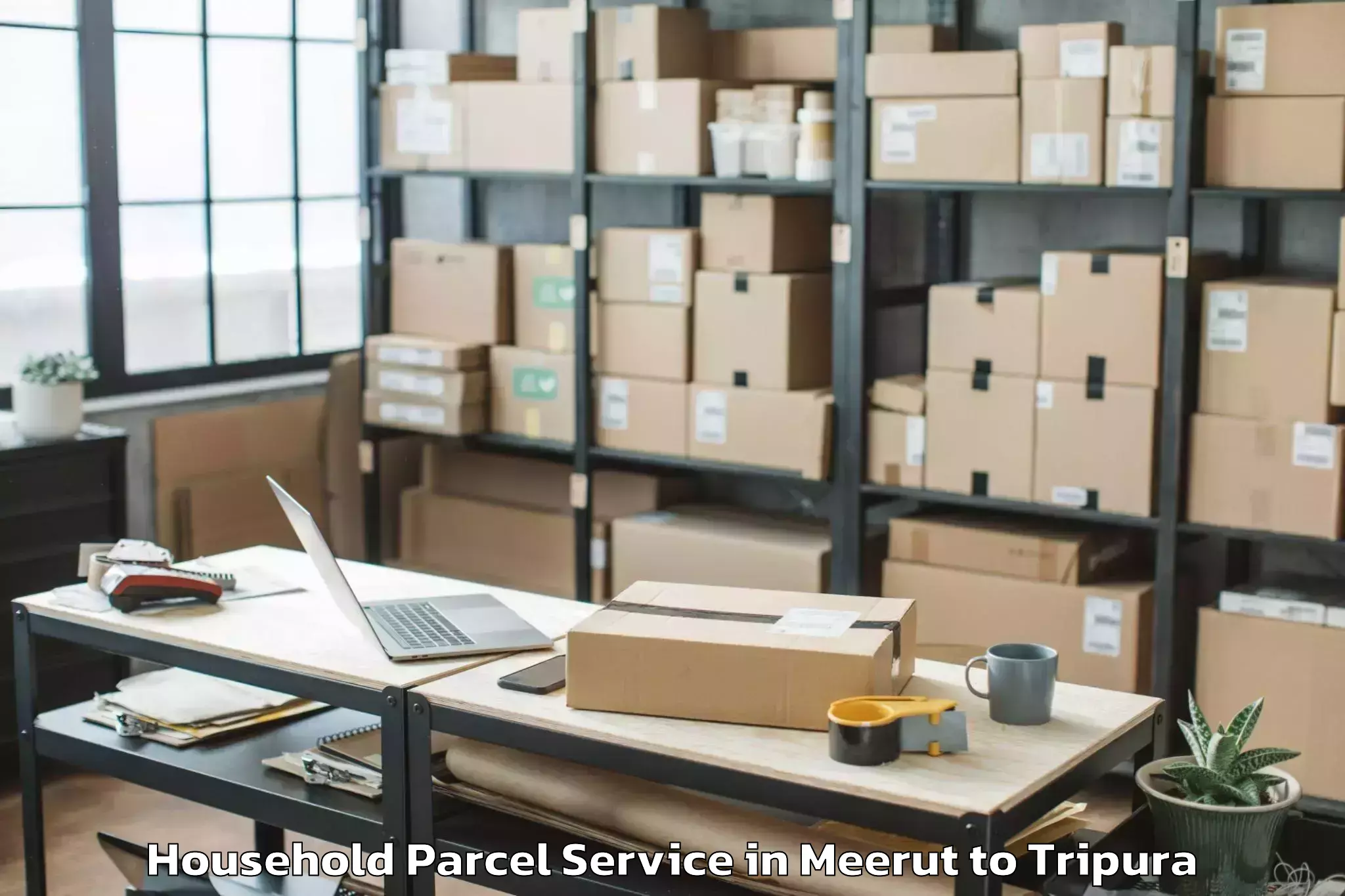 Book Your Meerut to Agartala Household Parcel Today